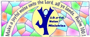 J.O.y--the priorities in the life of a Christian: Jesus, Others, and You are used to create the leaping (for joy) figure in the design. 